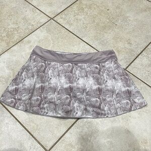 K-Swiss Snake Print Ruffle Tennis Skirt L